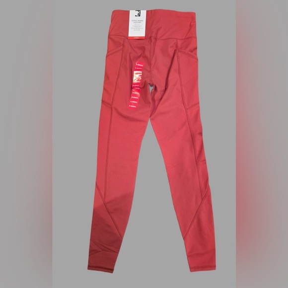 Rust Orange High-Waisted Leggings With Pockets NWT Size XS - Picture 3 of 4